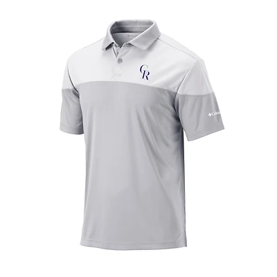 Men's Columbia Gray Colorado Rockies Best Ball Polo