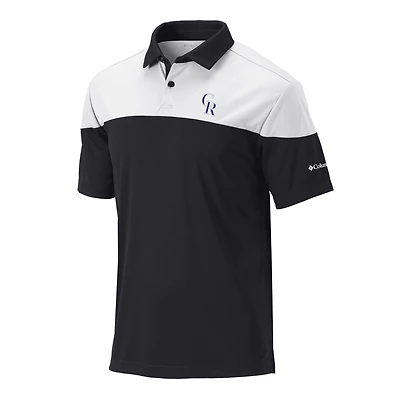 Men's Columbia Black Colorado Rockies Best Ball Polo