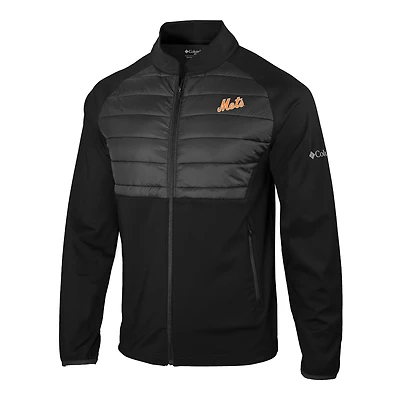 Men's Columbia Black New York Mets The Element Full-Zip Jacket