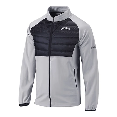 Men's Columbia Gray Milwaukee Brewers The Element Full-Zip Jacket