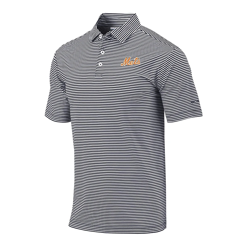 Men's Columbia Black New York Mets Club Invite Polo