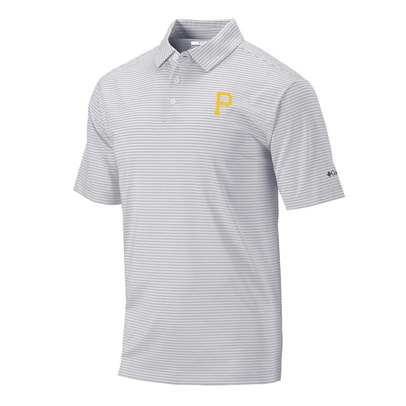 Men's Columbia Gray Pittsburgh Pirates Club Invite Polo