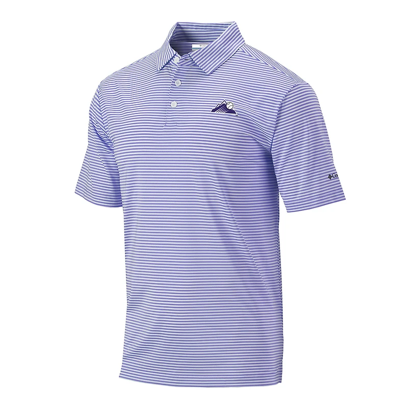 Men's Columbia Purple Colorado Rockies Club Invite Polo