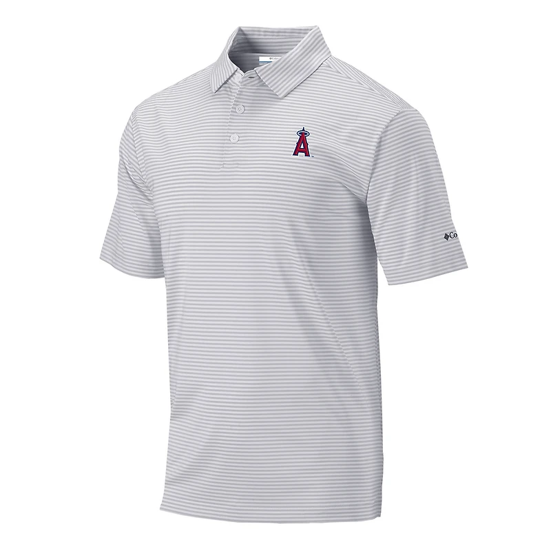 Men's Columbia Gray Los Angeles Angels Club Invite Polo