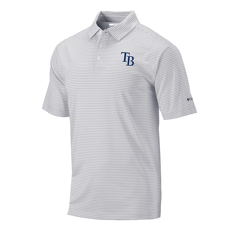 Men's Columbia Gray Tampa Bay Rays Club Invite Polo