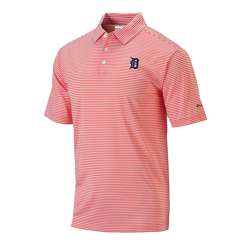 Men's Columbia Orange Detroit Tigers Club Invite Polo
