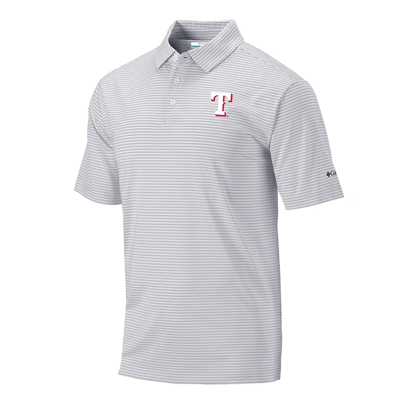 Men's Columbia Gray Texas Rangers Club Invite Polo