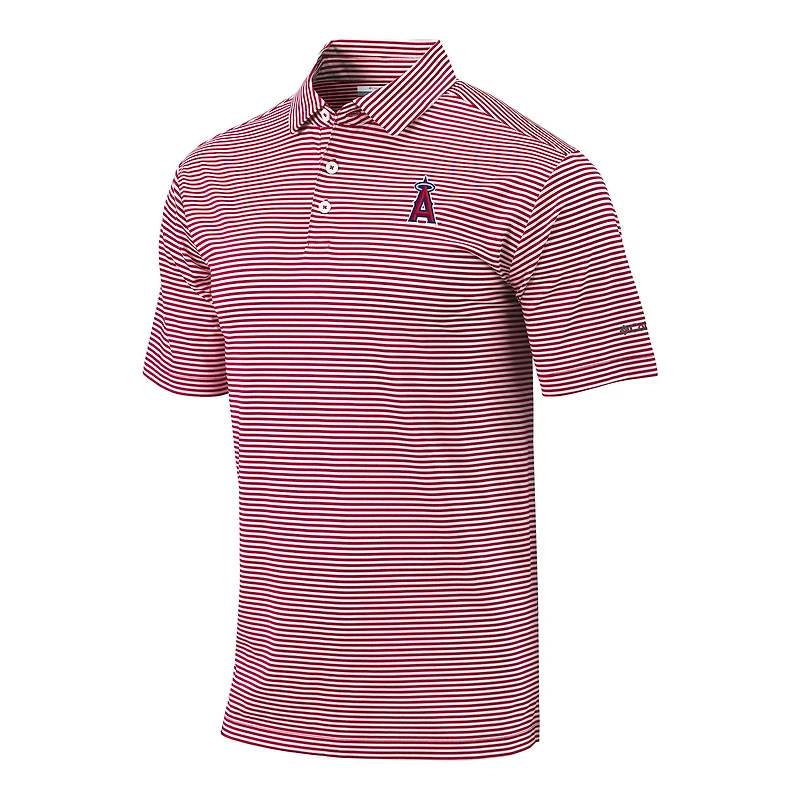 Men's Columbia Red Los Angeles Angels Club Invite Polo