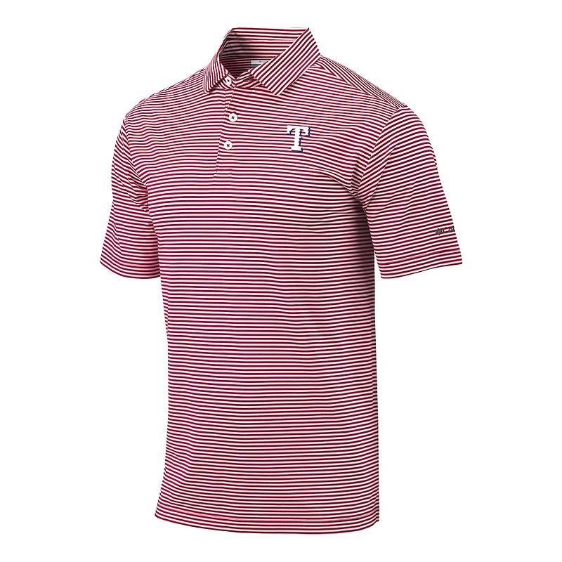 Men's Columbia Red Texas Rangers Club Invite Polo