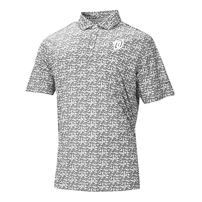 Men's Columbia Gray Washington Nationals Catchy Swing Polo
