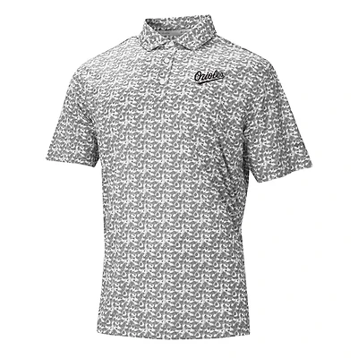 Men's Columbia Gray Baltimore Orioles Catchy Swing Polo
