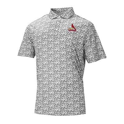 Men's Columbia Gray St. Louis Cardinals Catchy Swing Polo