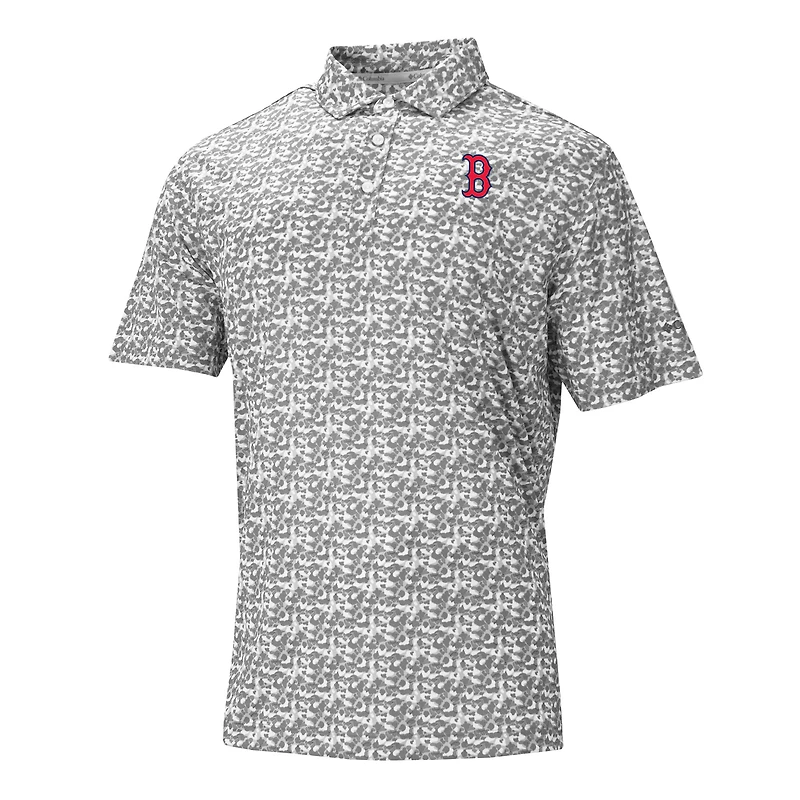 Men's Columbia Gray Boston Red Sox Catchy Swing Polo