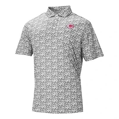 Men's Columbia Gray Cincinnati Reds Catchy Swing Polo