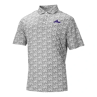 Men's Columbia Gray Colorado Rockies Catchy Swing Polo
