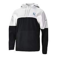 Men's Columbia Black Kansas City Royals Lodge Fleece Quarter-Zip Hoodie