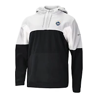 Men's Columbia Black New York Mets Lodge Fleece Quarter-Zip Hoodie