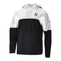 Men's Columbia Black Athletics Lodge Fleece Quarter-Zip Hoodie