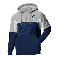 Men's Columbia Navy Seattle Mariners Lodge Fleece Quarter-Zip Hoodie