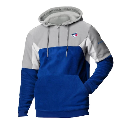 Men's Columbia Royal Toronto Blue Jays Lodge Fleece Quarter-Zip Hoodie