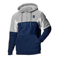 Men's Columbia Navy Detroit Tigers Lodge Fleece Quarter-Zip Hoodie
