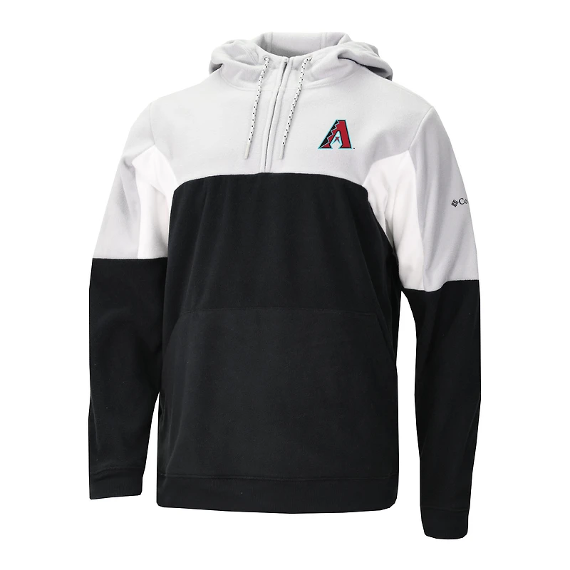 Men's Columbia Black Arizona Diamondbacks Lodge Fleece Quarter-Zip Hoodie