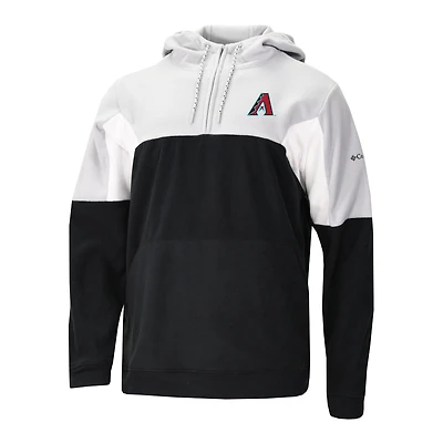 Men's Columbia Black Arizona Diamondbacks Lodge Fleece Quarter-Zip Hoodie
