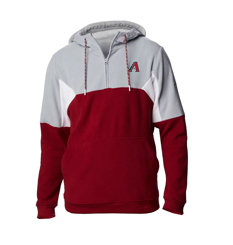 Men's Columbia Red Arizona Diamondbacks Lodge Fleece Quarter-Zip Hoodie