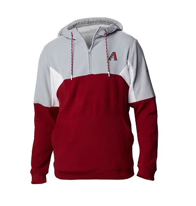 Men's Columbia Red Arizona Diamondbacks Lodge Fleece Quarter-Zip Hoodie