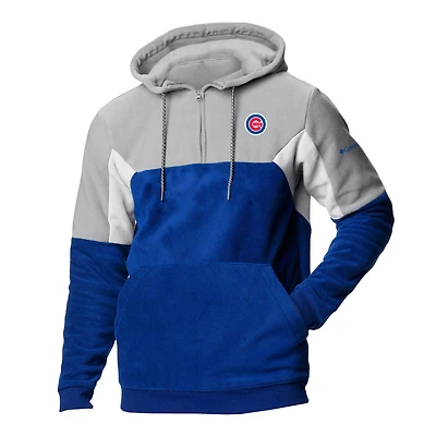 Men's Columbia Royal Chicago Cubs Lodge Fleece Quarter-Zip Hoodie