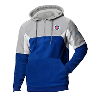 Men's Columbia Royal Chicago Cubs Lodge Fleece Quarter-Zip Hoodie