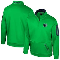 Men's Colosseum Kelly Green Notre Dame Fighting Irish Mainframe Quarter-Zip Fleece Jacket