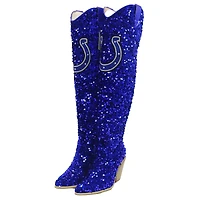 Women's Cuce Indianapolis Colts Over-the-Knee Sequin Boots