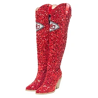 Women's Cuce Kansas City Chiefs Over-the-Knee Sequin Boots
