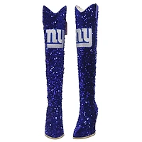Women's Cuce New York Giants Over-the-Knee Sequin Boots