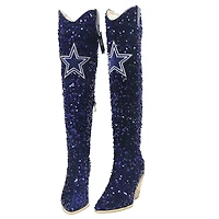 Women's Cuce Dallas Cowboys Over-the-Knee Sequin Boots