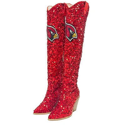 Women's Cuce Arizona Cardinals Over-the-Knee Sequin Boots