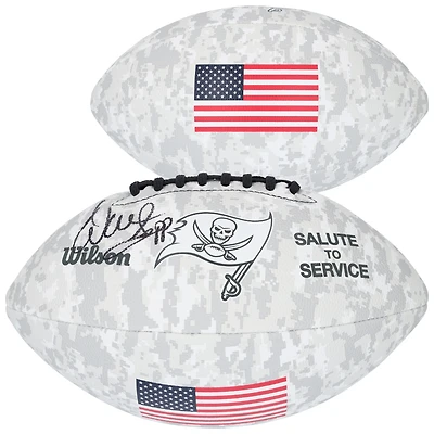 Warren Sapp Tampa Bay Buccaneers Autographed 2024 Salute To Service Wilson Football