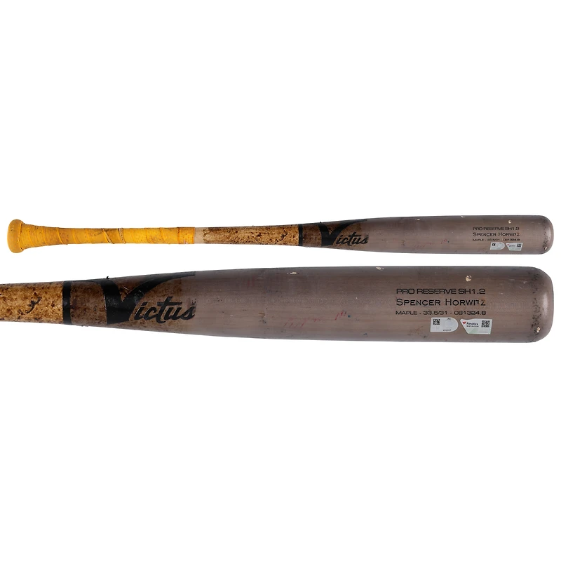 Spencer Horwitz Pittsburgh Pirates Game-Used Gray/Tan Victus Broken Bat vs. San Diego Padres on May 30, 2025