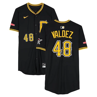 Enmanuel Valdez Pittsburgh Pirates Player-Issued #48 Nike Jersey from the 2025 MLB Season