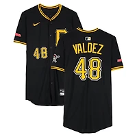 Enmanuel Valdez Pittsburgh Pirates Player-Issued #48 Nike Jersey from the 2025 MLB Season