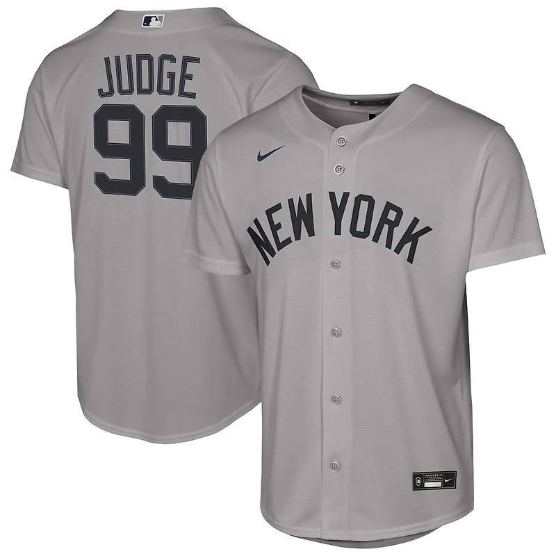 Youth Nike Aaron Judge Gray New York Yankees Road Replica Jersey
