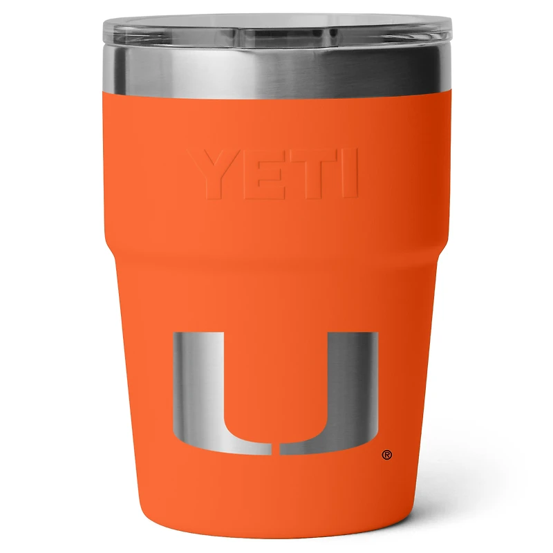 YETI Miami Hurricanes 16oz. Rambler Stackable Cup with Magslider Lid