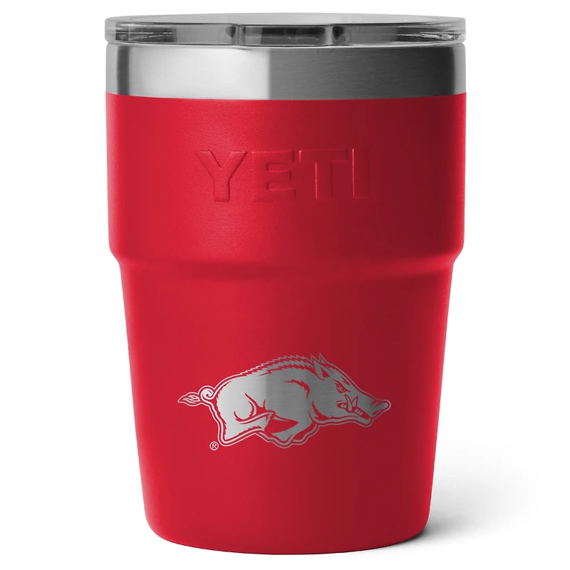 YETI Arkansas Razorbacks 16oz. Rambler Stackable Cup with Magslider Lid
