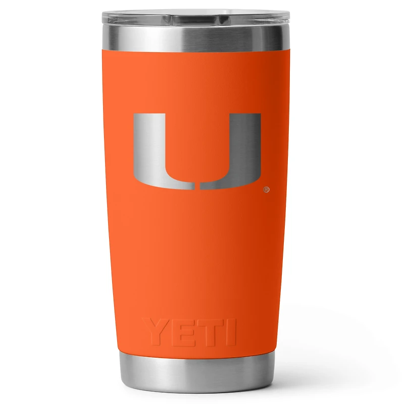 YETI Miami Hurricanes 20oz. Rambler Tumbler with Magslider Lid