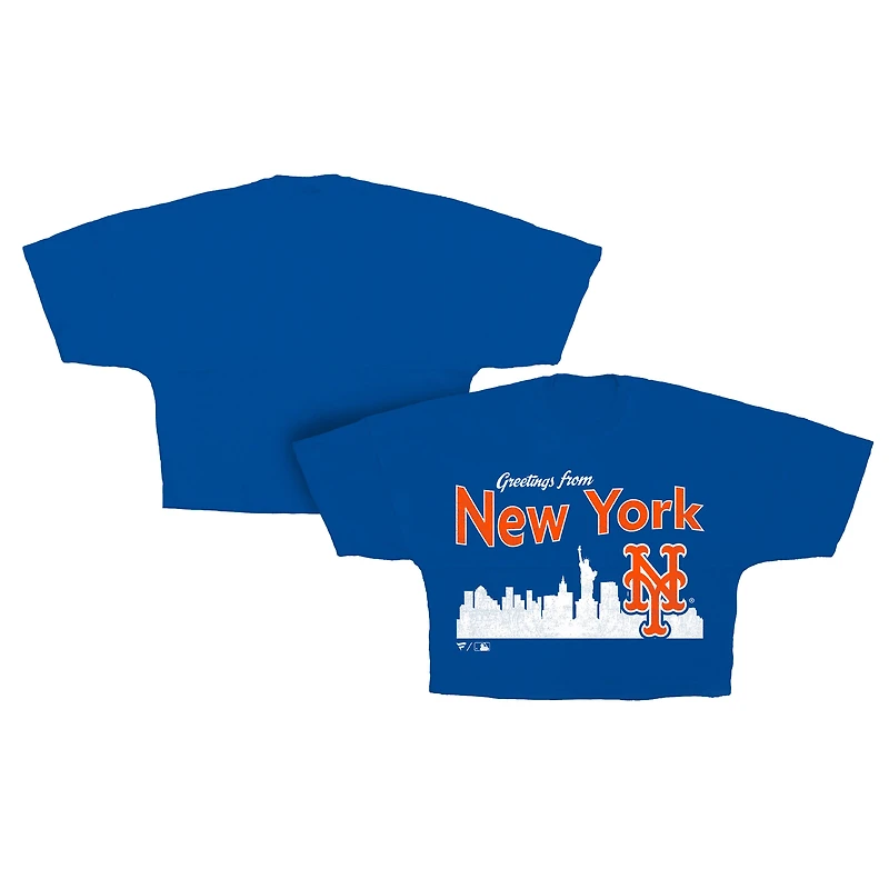 Women's Fanatics Royal New York Mets Cropped Jersey T-Shirt