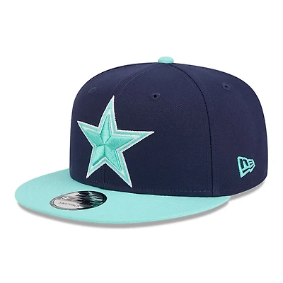 Men's New Era Light Blue/Navy Dallas Cowboys Two-Tone Color Pack 9FIFTY Snapback Hat
