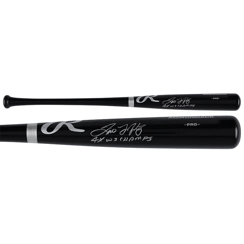 Tino Martinez New York Yankees Autographed Black Rawlings Pro Bat with "4X WS Champs" Inscription