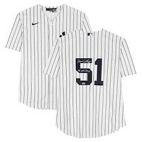 Bernie Williams New York Yankees Autographed White Nike Replica Jersey with "4X WS Champ" Inscription