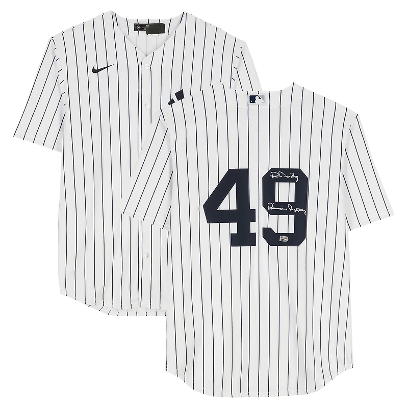 Ron Guidry New York Yankees Autographed White Nike Replica Jersey with "Louisiana Lightning" Inscription